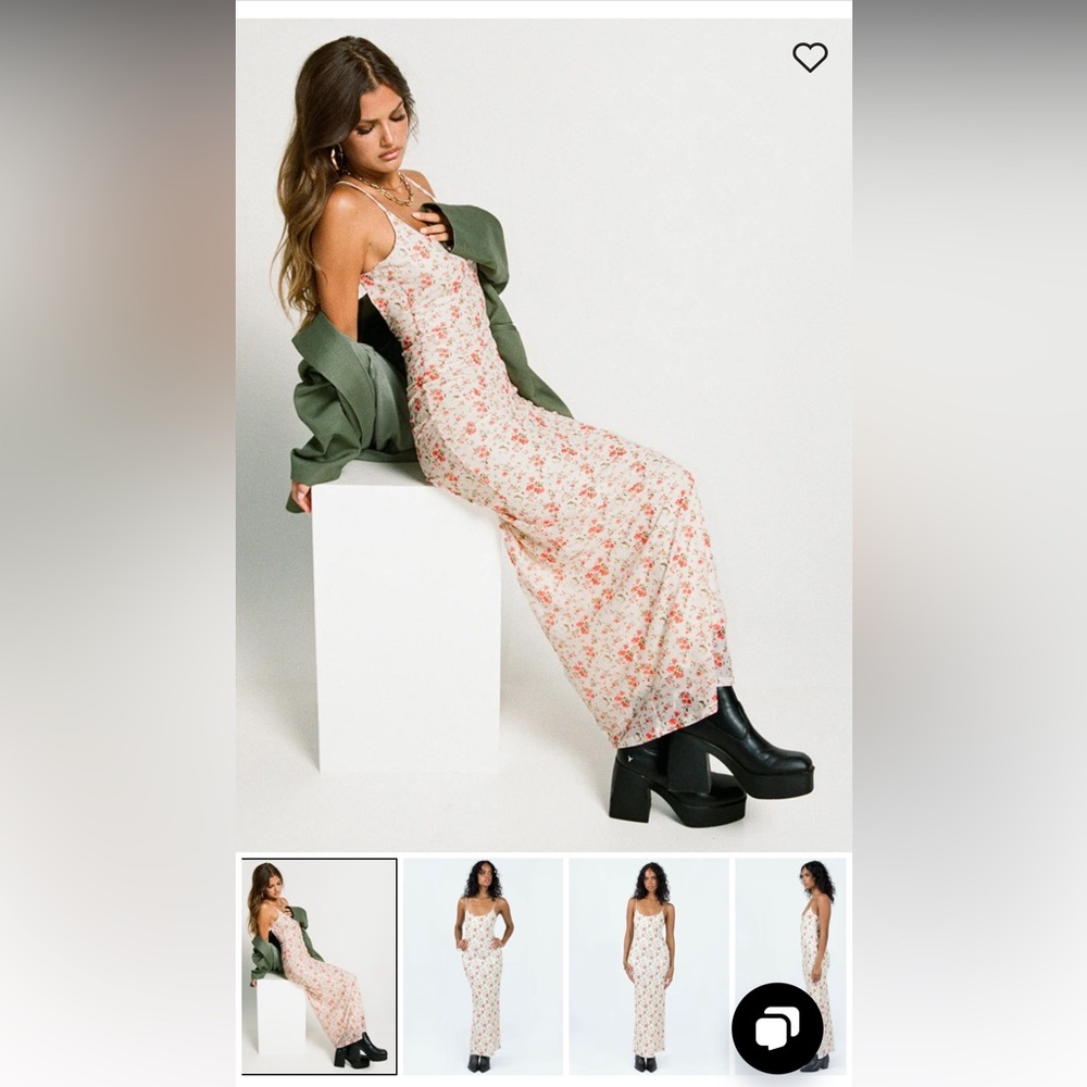 Princess polly sold out knox floral maxi dress. NWOT. Never worn. Size US 0